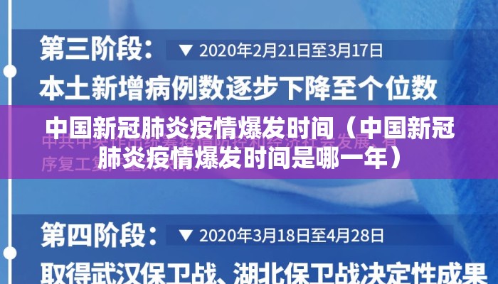 中国新冠肺炎疫情爆发时间（中国新冠肺炎疫情爆发时间是哪一年）
