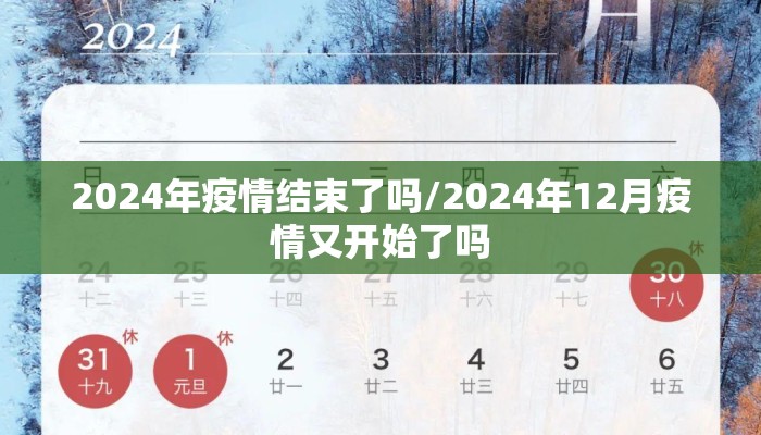 2024年疫情结束了吗/2024年12月疫情又开始了吗