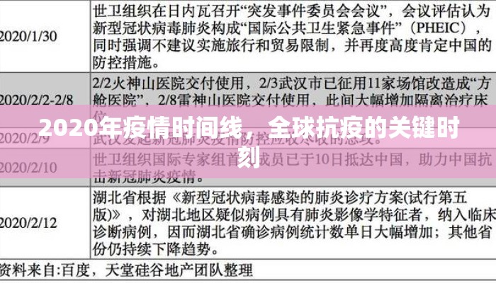 2020年疫情时间线，全球抗疫的关键时刻