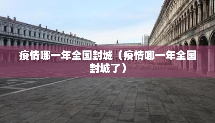 疫情哪一年全国封城（疫情哪一年全国封城了）