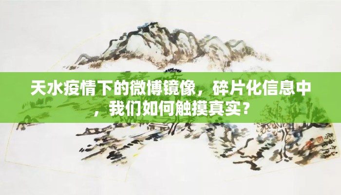 天水疫情下的微博镜像，碎片化信息中，我们如何触摸真实？