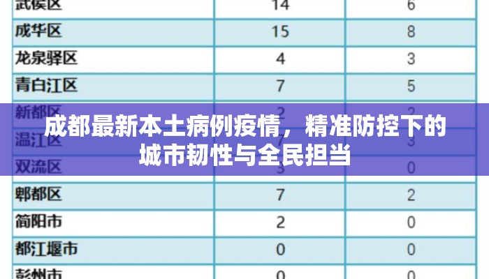 成都最新本土病例疫情，精准防控下的城市韧性与全民担当