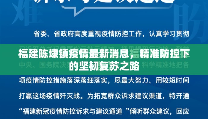 福建陈埭镇疫情最新消息，精准防控下的坚韧复苏之路