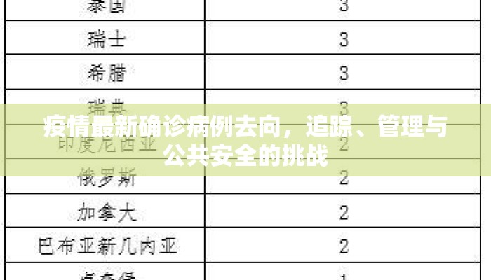 疫情最新确诊病例去向，追踪、管理与公共安全的挑战