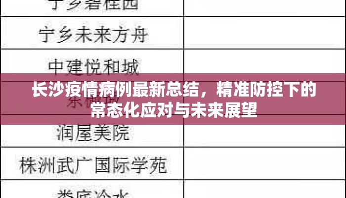 长沙疫情病例最新总结，精准防控下的常态化应对与未来展望