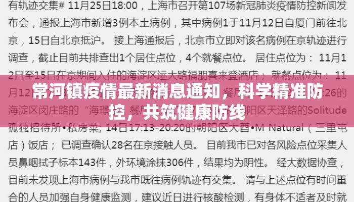 常河镇疫情最新消息通知，科学精准防控，共筑健康防线