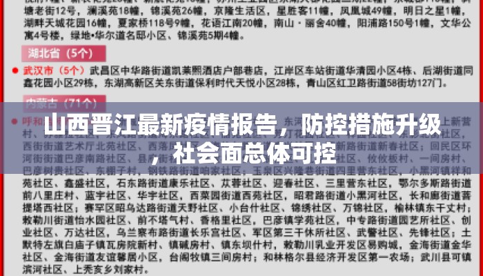 山西晋江最新疫情报告，防控措施升级，社会面总体可控