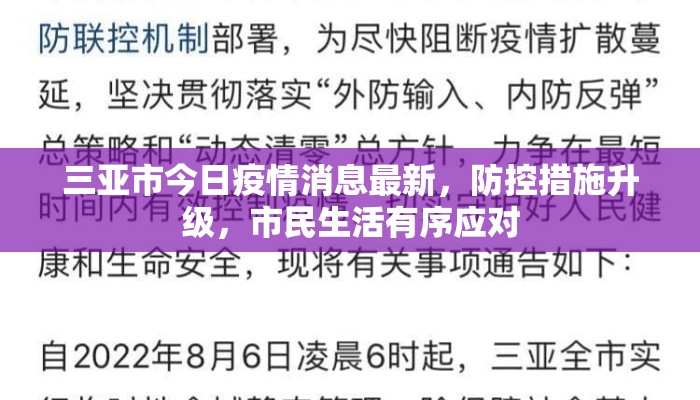 三亚市今日疫情消息最新，防控措施升级，市民生活有序应对