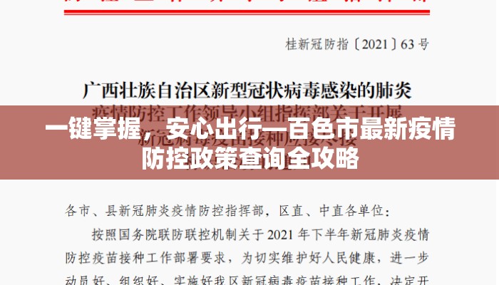 一键掌握，安心出行—百色市最新疫情防控政策查询全攻略