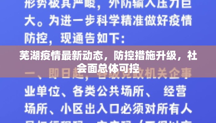 芜湖疫情最新动态，防控措施升级，社会面总体可控