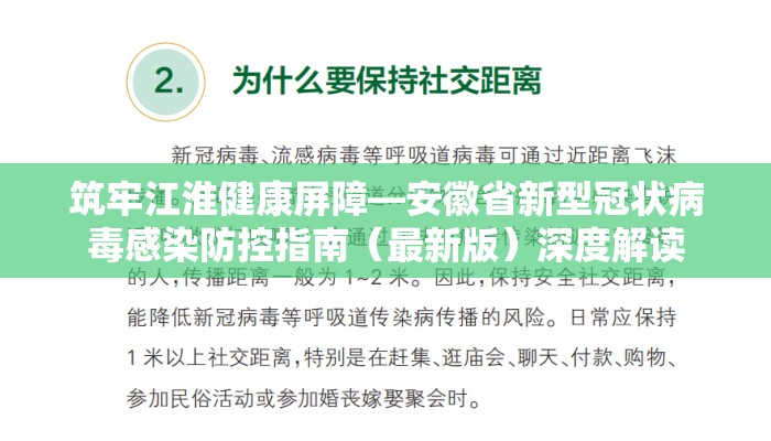 筑牢江淮健康屏障—安徽省新型冠状病毒感染防控指南（最新版）深度解读