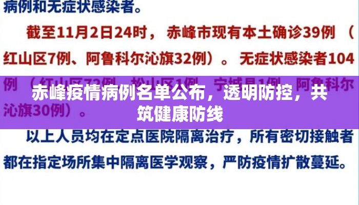 赤峰疫情病例名单公布，透明防控，共筑健康防线