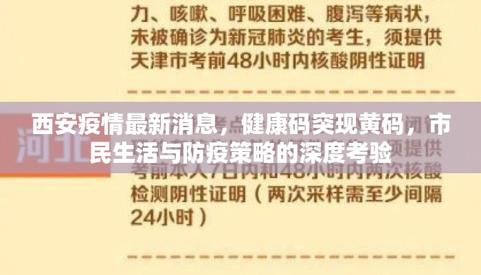 西安疫情最新消息，健康码突现黄码，市民生活与防疫策略的深度考验