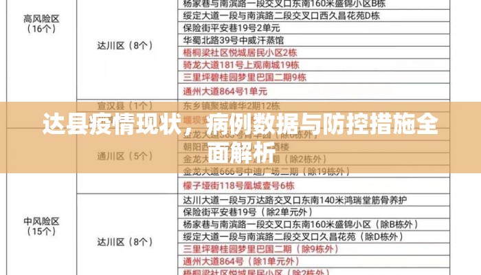 达县疫情现状，病例数据与防控措施全面解析