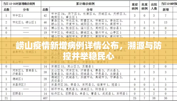 崂山疫情新增病例详情公布，溯源与防控并举稳民心