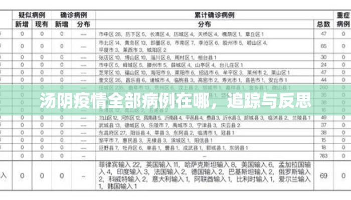 汤阴疫情全部病例在哪，追踪与反思
