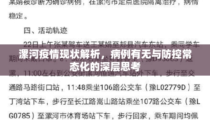 漯河疫情现状解析，病例有无与防控常态化的深层思考