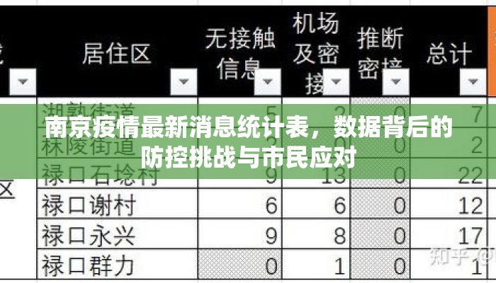南京疫情最新消息统计表，数据背后的防控挑战与市民应对