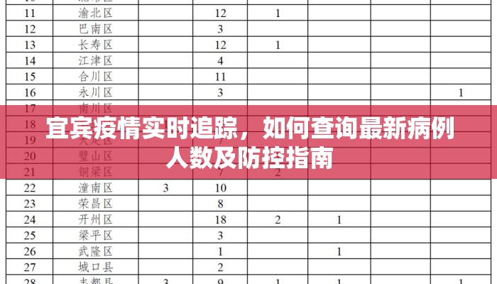 宜宾疫情实时追踪，如何查询最新病例人数及防控指南