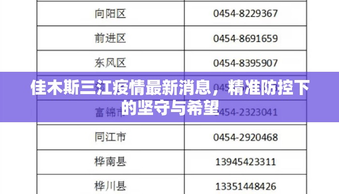 佳木斯三江疫情最新消息，精准防控下的坚守与希望