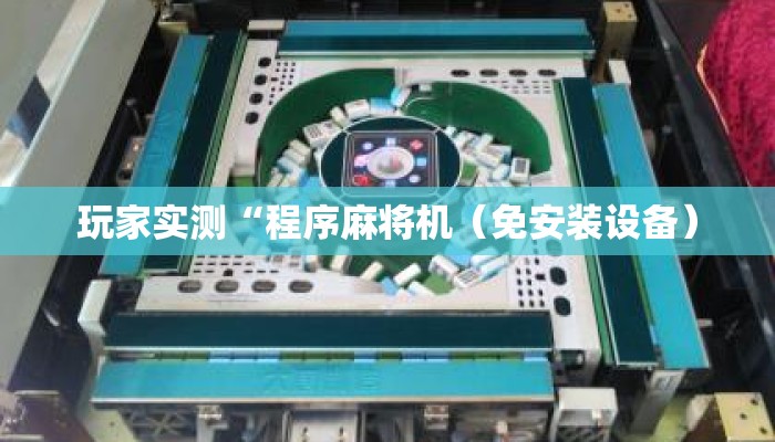 玩家实测“程序麻将机(免安装设备) 玩家实测“程序麻将机(免安装设备)
