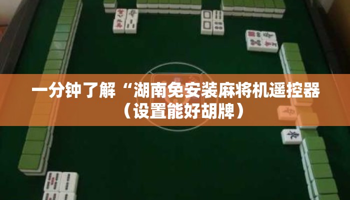 一分钟了解“湖南免安装麻将机遥控器(设置能好胡牌) 一分钟了解“湖南免安装麻将机遥控器(设置能好胡牌)