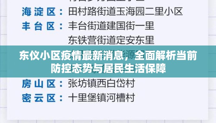 东仪小区疫情最新消息，全面解析当前防控态势与居民生活保障