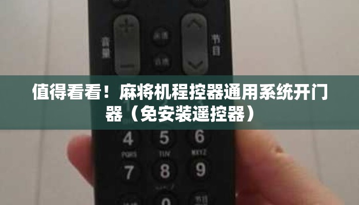 值得看看!麻将机程控器通用系统开门器(免安装遥控器) 值得看看!麻将机程控器通用系统开门器(免安装遥控器)