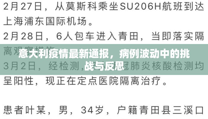 意大利疫情最新通报，病例波动中的挑战与反思