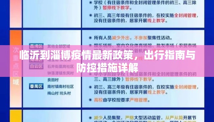 临沂到淄博疫情最新政策,出行指南与防控措施详解 临沂到淄博疫情最新政策,出行指南与防控措施详解