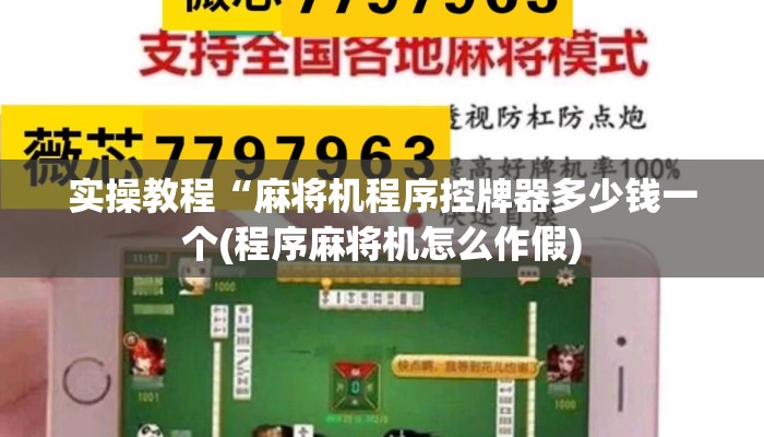 实操教程“麻将机程序控牌器多少钱一个(程序麻将机怎么作假)