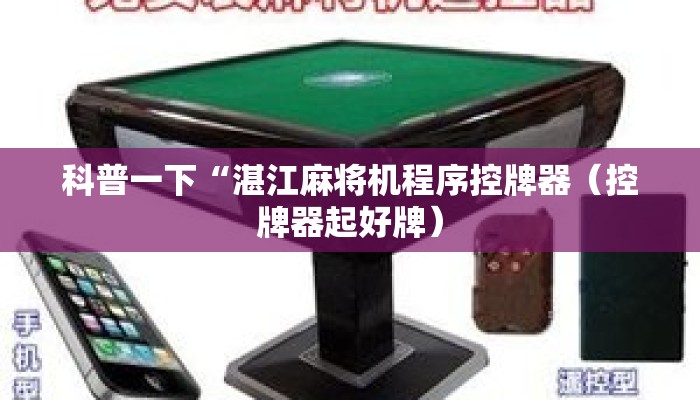 科普一下“湛江麻将机程序控牌器（控牌器起好牌）